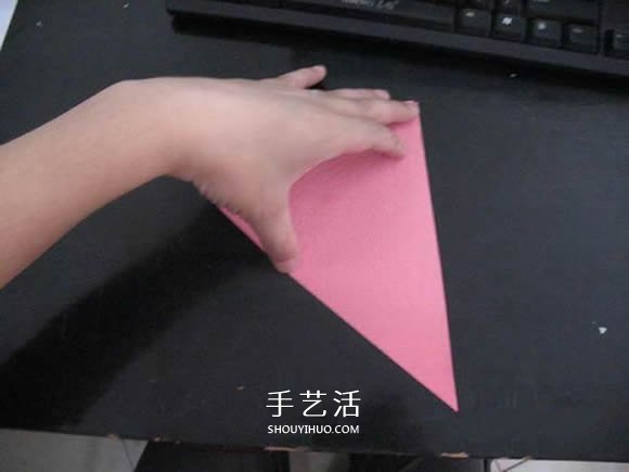 赠送初恋的小礼物!折纸蔷薇戒指的折法图解