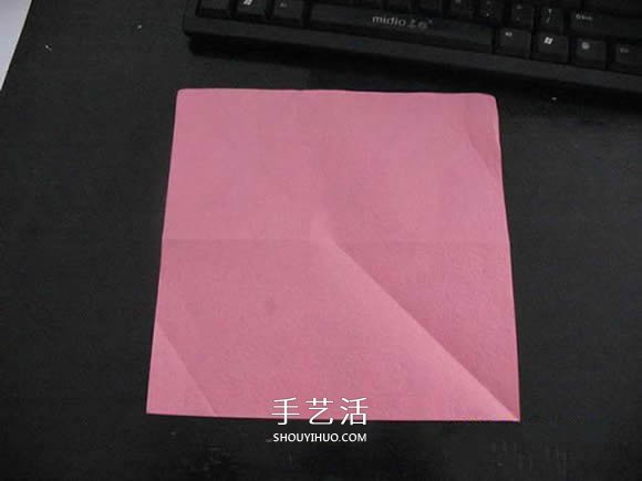 赠送初恋的小礼物!折纸蔷薇戒指的折法图解