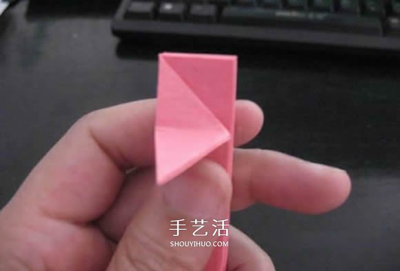 赠送初恋的小礼物!折纸蔷薇戒指的折法图解