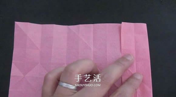 赠送初恋的小礼物!折纸蔷薇戒指的折法图解