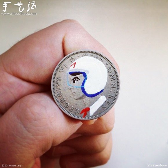 硬币上的创意绘画