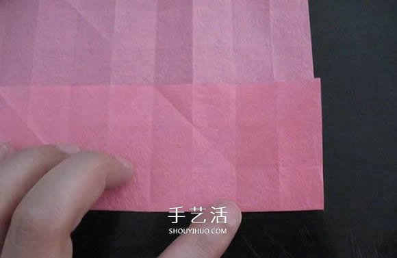 赠送初恋的小礼物!折纸蔷薇戒指的折法图解