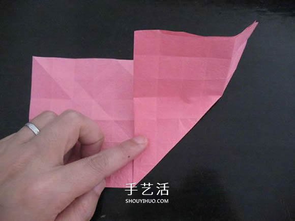赠送初恋的小礼物!折纸蔷薇戒指的折法图解