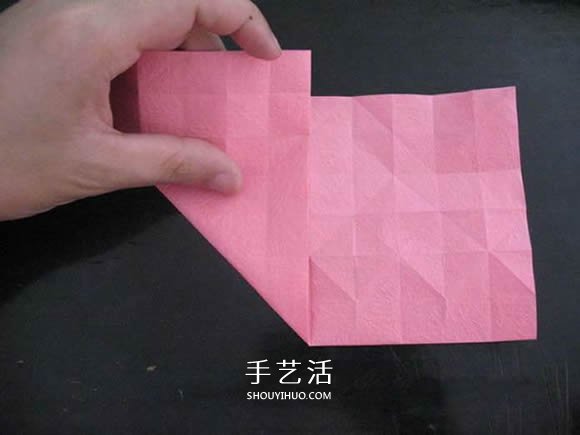 赠送初恋的小礼物!折纸蔷薇戒指的折法图解