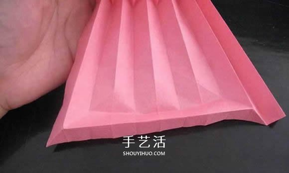 赠送初恋的小礼物!折纸蔷薇戒指的折法图解