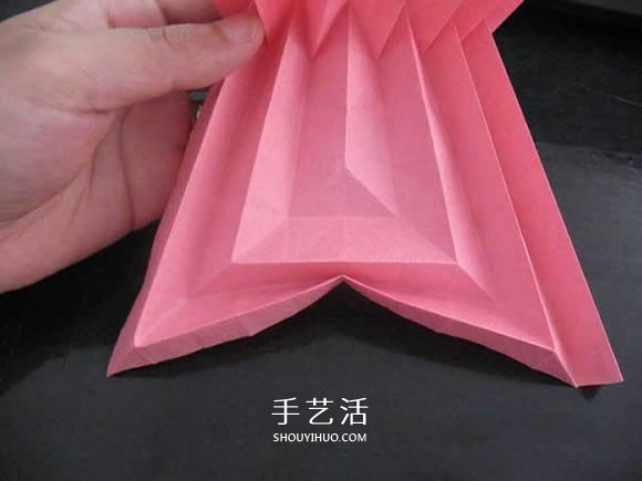 赠送初恋的小礼物!折纸蔷薇戒指的折法图解