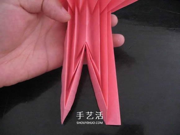 赠送初恋的小礼物!折纸蔷薇戒指的折法图解