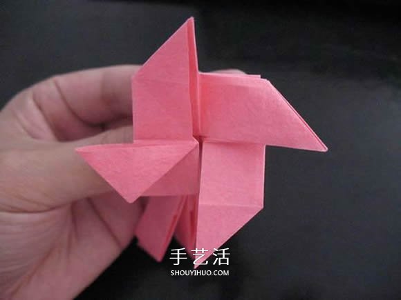 赠送初恋的小礼物!折纸蔷薇戒指的折法图解