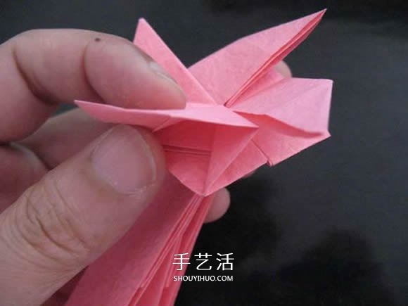 赠送初恋的小礼物!折纸蔷薇戒指的折法图解