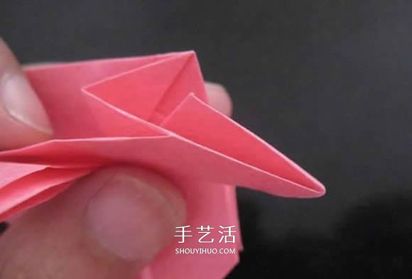 赠送初恋的小礼物!折纸蔷薇戒指的折法图解