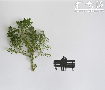创意手工DIY：叶子上的幸福生活
