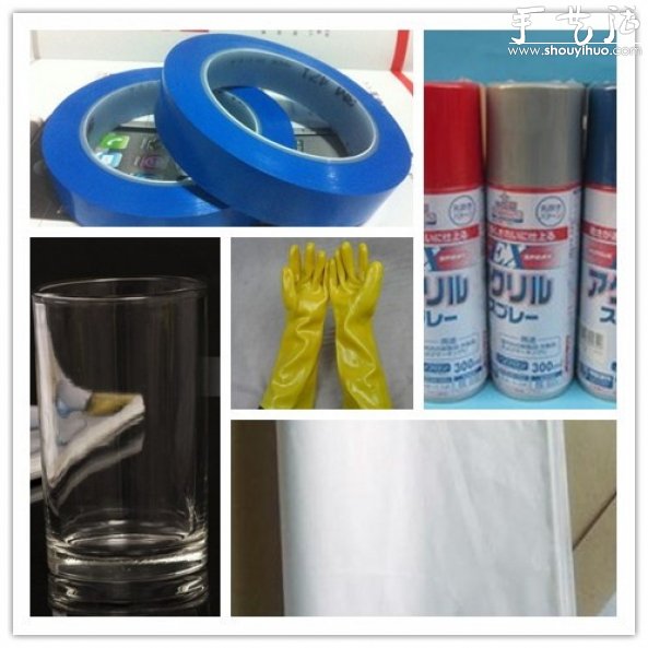 玻璃杯美化教程:在玻璃杯表面喷出星云图案!