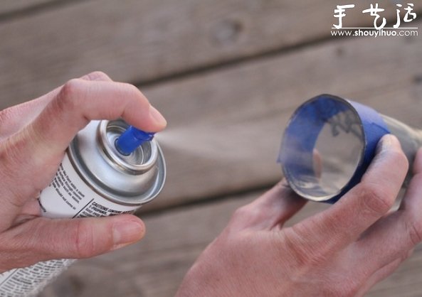 玻璃杯美化教程:在玻璃杯表面喷出星云图案!