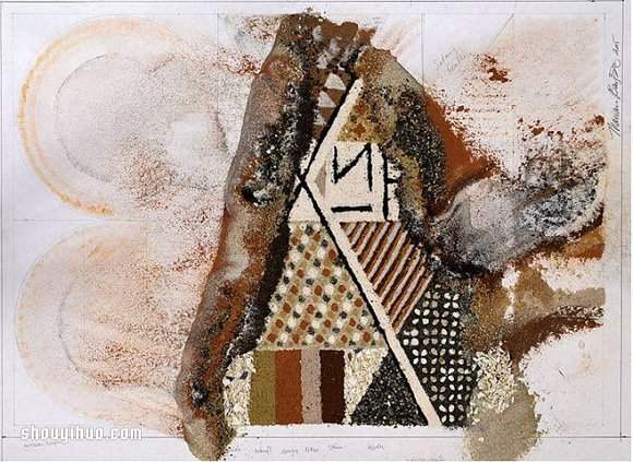 大地的图腾,用沙子拼成的美丽沙画