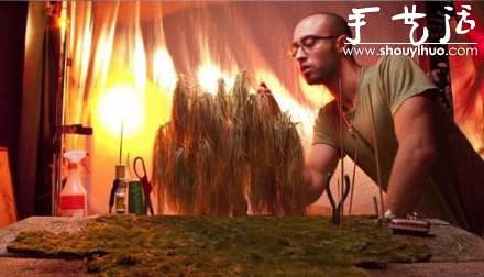 手工制作的超逼真自然景观