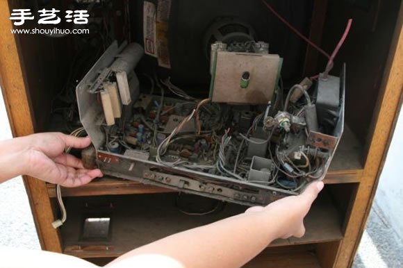 旧电视手工DIY改造怀旧鱼缸水族箱图解教程