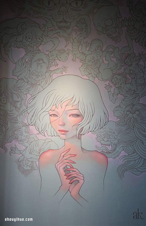 自由街头艺术展览 任由艺术家挥洒的白墙