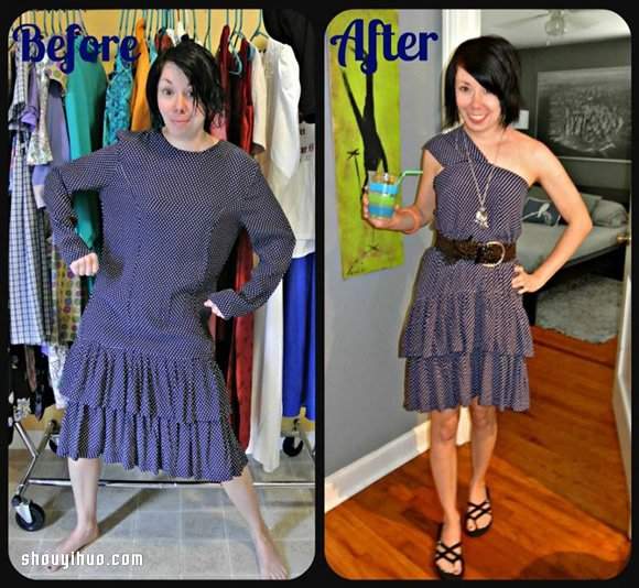 时尚达人的魔术:肥大旧衣服改造时尚新衣