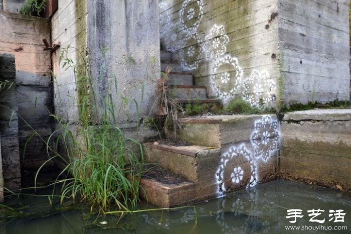 美化城市的花边图案涂鸦