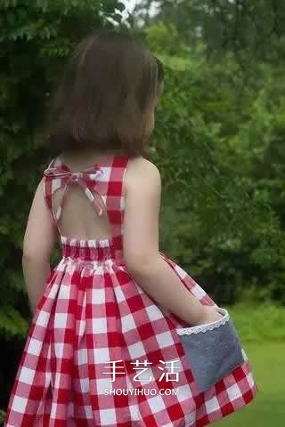 旧衣服布料改造再利用 给女儿做时尚小裙子 