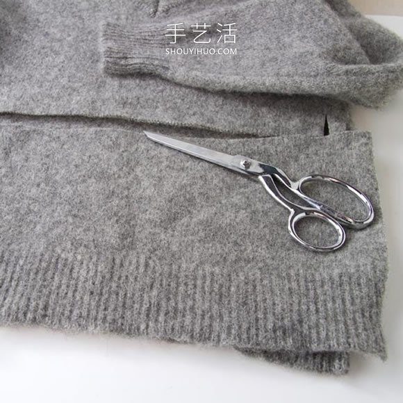 旧毛衣改造利用 DIY制作美好的悬挂花盆袋!