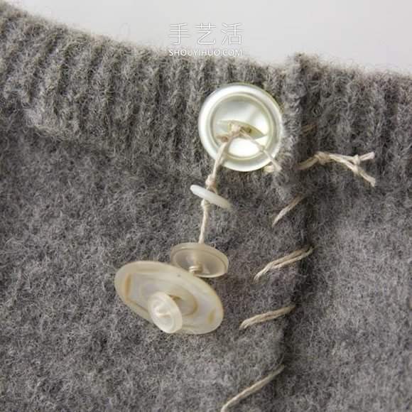 旧毛衣改造利用 DIY制作美好的悬挂花盆袋!