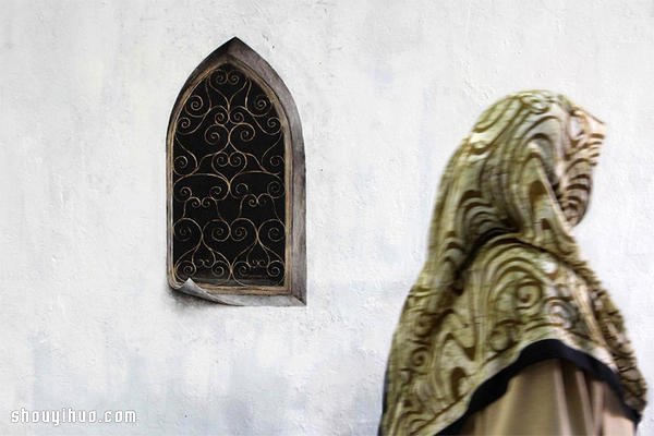 几可乱真的画窗涂鸦 一不小心就会撞上去!