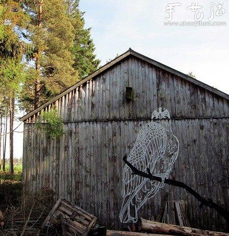 纸胶带的创意涂鸦作品