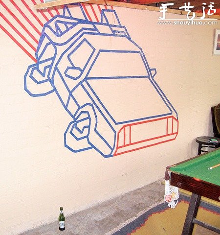 纸胶带的创意涂鸦作品