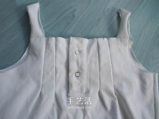 旧衣改造:男款T恤改造儿童坎肩背心套装
