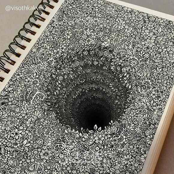 “跃”出纸面的立体画 柬埔寨艺术家的生动涂鸦