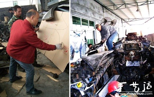 废弃金属DIY的“威震天”坦克