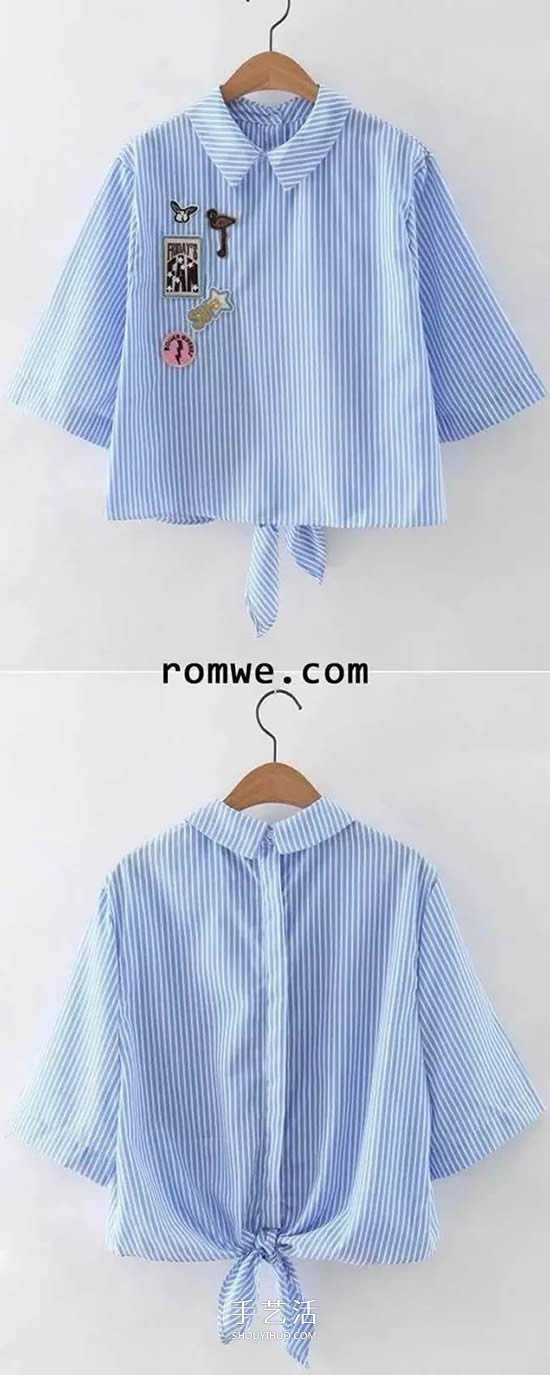 旧T恤衬衫怎么改造成现代潮衣的方法图解大全