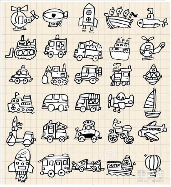 简单容易学的简笔画图片 各种可爱图案都有！