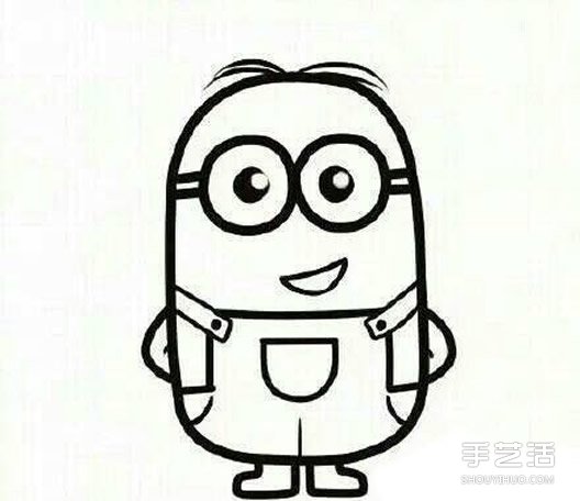 小黄人简笔画画法步骤 简笔画小黄人的教程