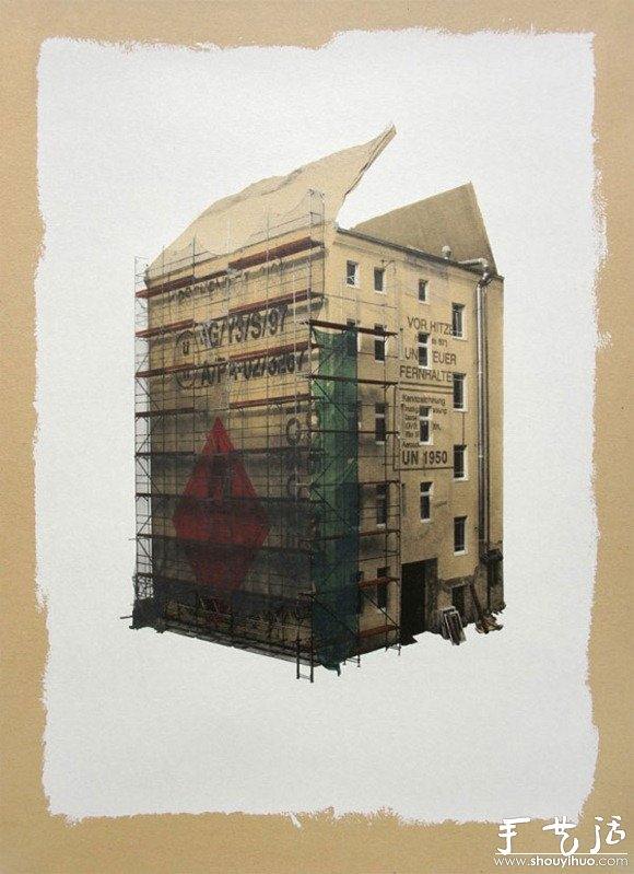 用纸板DIY的居民楼