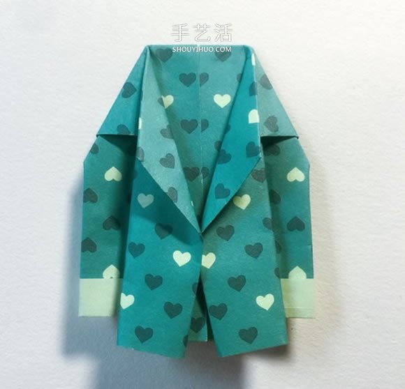 手工折纸西服的折法图解教程 简单又漂亮!