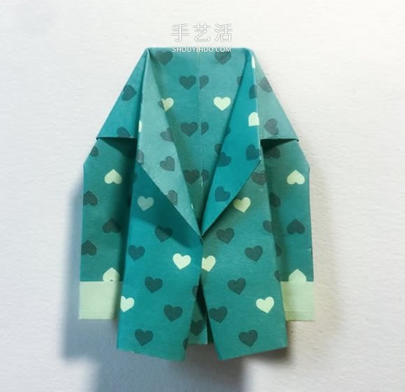 手工折纸西服的折法图解教程 简单又漂亮!