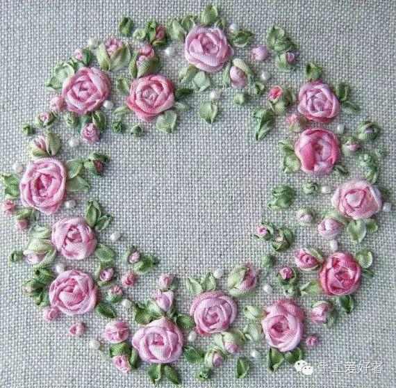 在织布上种花，美轮美奂丝带绣