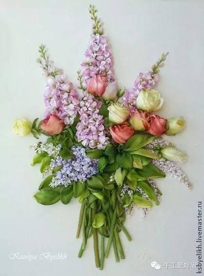 在织布上种花，美轮美奂丝带绣