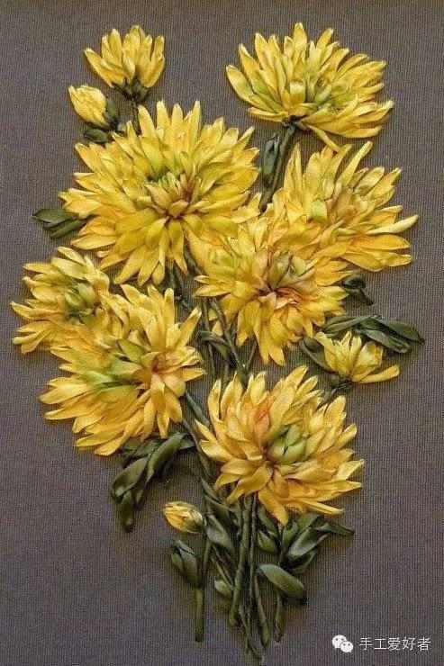 在织布上种花，美轮美奂丝带绣