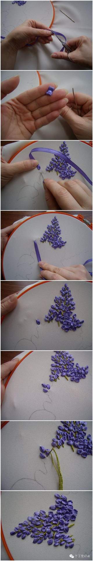 在织布上种花，美轮美奂丝带绣