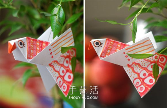 适合学龄前孩子!最简单折纸小鸟图解教程