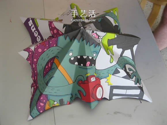 简单纸伞的制作方法图解 可以打开收起!