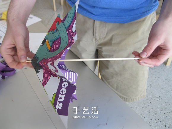 简单纸伞的制作方法图解 可以打开收起!