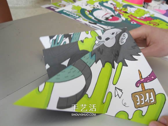 简单纸伞的制作方法图解 可以打开收起!