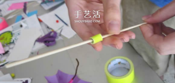 简单纸伞的制作方法图解 可以打开收起!