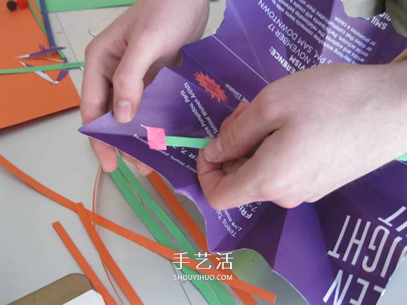 简单纸伞的制作方法图解 可以打开收起!