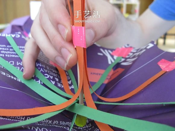 简单纸伞的制作方法图解 可以打开收起!