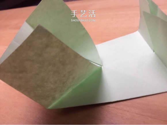 旋转纸陀螺怎么折图解 简单花型陀螺折纸教程